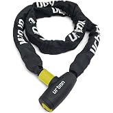 URBAN XK170 Anti-Theft Bicycle Lock, Chain 170 cm &Oslash;8 mm Hardened Steel High Security Lock, More Length More Attachment Option