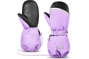 ‎MCTI MCTi Skihandschuhe Kinder, Wasserdicht Winterhandschuhe Fäustlinge, Snowboard Handschuhe, Wärme für Jungen und Mädchen 1-15 Jahre