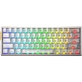 Aula AG60 Al&uuml;minyum Manyetik Klavye Hall Effect Snowglow Switch 8000Hz RGB TKL Hot Swap Oyuncu Klavyesi Şeffaf