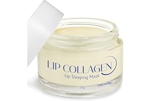 TOBCHARM Lip Sleeping Mask (20g), Lip Collagen, Lippenmaske für die Nacht, Lip Plumper mit Hyaluronsäure, Lippenbalsam mit Peptidkomplex zur Reparatur von Lippenfältchen