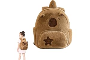 MeYuxg Mochila Capybara, 30cm Juguete de Peluche Capybara, Mochila con Caqui,Bonita Mochilas de Felpa Capybaras, Bolsa con Correas para Los Hombros para Fiestas, Vida Diaria