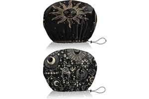 BHAHB 2 Stück Duschhaube, Doppelschicht Wasserdicht Elastisch Einstellbar shower cap wiederverwendbar,ästhetisch,niedlich Duschhaube für Damen (V9-Sonnenmond)