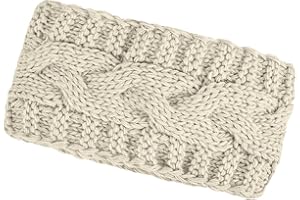 ‎NEVERLESS Neverless® warmes Damen Strick-Stirnband Fleece Futter Zopfmuster Ohrenschutz Haarband Knite Headband