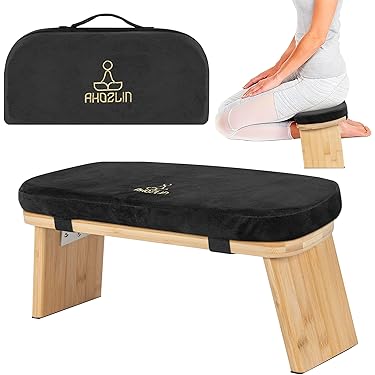 Banc De Méditation Florensi En Bambou Pliable – Avec Coussin Et Sac De Transport