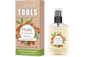 BARBER TOOLS Olio di mandorle dolci | 100% puro, naturale e spremuto a freddo | Viso, corpo, capelli, unghie | Olio di mandorle dolci | (150 ml)
