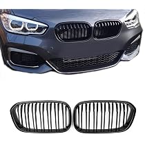 TUNER ID Gloss Black Kidney Grilles For BMW 1 Series F20 LCI (2015-2019) – M3/M4 Style