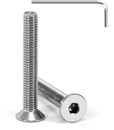 Viti A Testa Svasata M10x50mm - Acciaio Inox A2, 20 Pezzi, Filettatura Completa