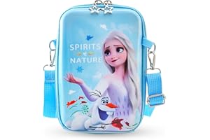 Heartsking Sacs à Main Fille, Sac a Main Petite Fille avec Fermeture éclair Cute Sac Reine des Neiges Dessin Animé Sac a Main Enfant avec Bandoulière Réglable Cadeaux pour Les Filles