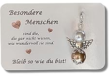 Schutzengel Schlüsselanhänger Besondere Menschen Geschenk Gastgeschenk Oma Mama Freundin Karte Perlenengel Danke Engel