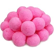 TOAOB 300 stuks Pompons 10 tot 30 mm Roze Serie Zeer