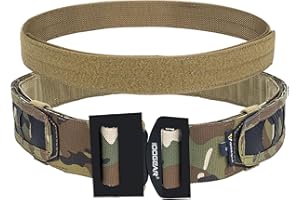 IDOGEAR Molle Battle Belt 2 Pulgadas de liberación rápida Rigger Cinturón de Combate con 1,5 Pulgadas de Gancho Interior del cinturón y el Bucle