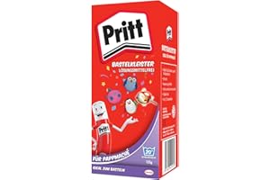 ‎PRITT Pritt Bastelkleister Pappmaché, 125 g Pulver, sicher für Kinder, mit warmen Wasser auswaschbar, frei von Konservierungs- und Lösungsmitteln, 9H 1888145