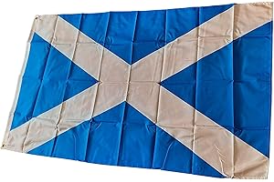NWFlags Scotland Flag 5ft x 3ft 75d Premium Polyester Suitable For Flagpoles | Strong Polyester 5x3 foot material St Andrew Cross flag with Eyelets