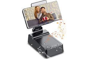 taopodo Foldable Phone Stand with Wireless Bluetooth Speaker and Anti-Slip Base, Birthday Gifts for Men/Women, Gadgets for Anniversary Idea Gift, Stocking Fillers for Beloved
