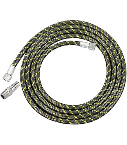Kit Tubo Aria Per Aerografo - Flessibile In Nylon Intrecciato Con Adattatori 1/8-1/4 Per Compressore