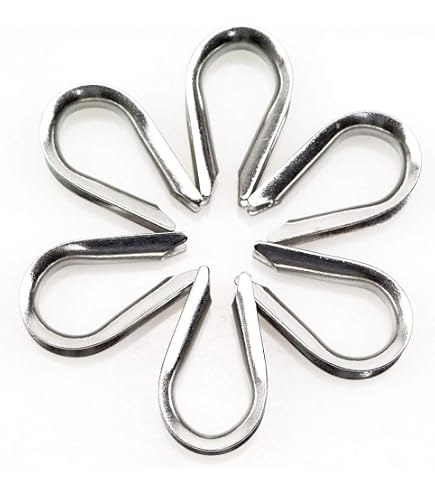 thumbnail image 2 of JY-MARINE 316 Stainless Steel Tube Thimble - Heavy Duty Wire Rope Protection (2 Pack, M12) 2 of 12