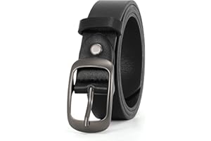 WHIPPY Damen-Ledergürtel in Übergröße, modischer Rindsleder-Gürtel mit fester Dornschließe für Jeans-Hosen-Kleid