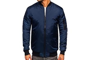 BOLF Uomo Giacca Mezza Stagione Giubbino Bomber Giacca Aviatore Da Baseball Collo Alto Cerniera Antivento Primaverile Sportiva Outdoor Quotidiana Mix 4D4