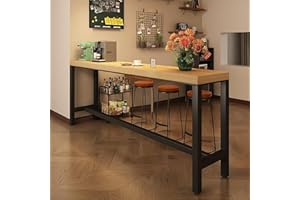 NOBBAT Bar Height Table,High Bar Table,Kitchen Breakfast Bar,Rectangular Bar Table,High Kitchen Table,Kitchen Bar Table Counter,Counter Breakfast Dining High Tables for Kitchen Living Room(Original w