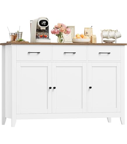 Houten Dressoir Met Drie Deuren En Planken 160 X 35 X 76 Cm Ruimtebesparende Robuuste En Betrouwbare Design Tv Kast