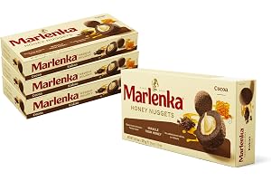 MARLENKA® 4-pack till priset av 3 – Honungsbollar med Kakao (4 x 235 g) | Traditionell Tjeckisk Honungsdessert