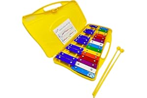 MUTEFLUTE, Xilofono, carrillón escolar. cromático de 25 sonidos con láminas de colores