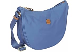 BRIC'S - Recycled Nylon Halfmoon Bag Small, Blu, 33x26x9,5 Cm