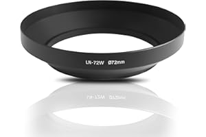 Ares Foto® 72mm Weitwinkel Gegenlichtblende Streulichtblende Sonnenblende zum Einschrauben. CNC gefrästes Metall (Aluminium). Kompatibel mit Sony Canon Nikon Fujifilm Olympus Tamron Sigma Pentax