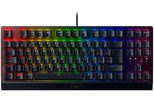 Razer BlackWidow V3 Tenkeyless (Yellow Switch) - Teclado compacto para juegos con interruptores mecánicos (teclas ABS, iluminación RGB Chroma) Teclado Español - Negro