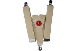 Olata Bretelle per Bambina a Forma di Y, Elastiche, con Design Floreale (1-5 Anni), 2,5 cm