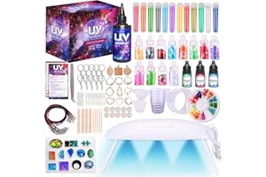 Insnug Epoxy Resin Kit for Beginners - Silicone Molds UV Light Clear Casting DIY Kits Jewelry Bracelet Making Kits Supplies Necklace Keychain Bracelet Arts and Crafts Resin Bundle (Jewelry Set)