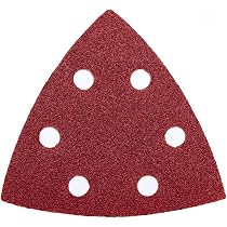 Papier Abrasif Pour Ponceuse Mouse - 50 Feuilles Triangles 105x152mm - Grains 40/80/120/180/240 - 11 Trous