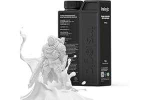 Inslogic 1kg Water-Wash ABS Like Resin, Combines features of ABSLIKE Resin & Water Washable Resin, Non Brittle, High Precision, Low Shrinkage, Fast Curing 3D Resin for LCD DLP SLA 3D Printers. (White)