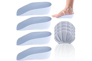 Gebiuhoo 2 paia di solette per scarpe rialzate 3,5 cm, cuscinetti per tallone con discrezione aumentano la loro altezza stivali e offrono un'eccellente protezione per il tallone