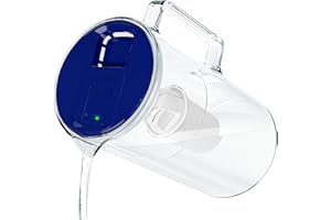 Wessper Jarra de Cristal con Filtro de 3 l con Contador de Cambio de Filtro, Jarra con Cartuchos de Filtro SIN BPA, Jarra de Cristal con Filtro de Agua de Carbón Activado, Azul