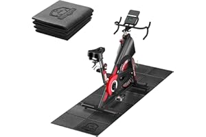 HAPBEAR Tapis de Sol Pliable pour appareils de Sport Fitness- 173cmx61cmx5 mm, PVC Haute densité, insonorisant Tapis de Fitness pour Tapis de Course, vélos elliptiques, vélos d'appartement