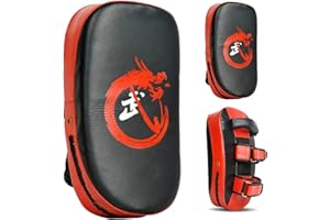 Boxe Thai, Paos, Pao de Boxe, Bouclier, Pao, Bouclier Frappe,Bouclier de Frappe en Cuir PU ，pour entraînement de Boxe Tækwondo Muay Thai Sanda etc，39x20x11cm,（Célibataire）