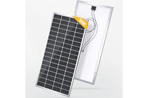 BougeRV 200W 12V panel solar, panel solar monocristalino con 9BB célula solar, panel solar con cable de carga a prueba de agua para el hogar RV remolque, camping y más