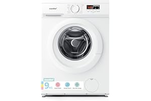 COMFEE' Freestanding Washing Machine,9KG Load,1400RPM,Steam Wash,Quick Wash,BLDC Durable Inverter Motor,White-CFE12EW90/W
