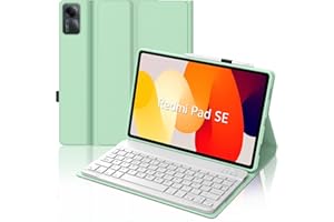 IVEOPPE Funda Teclado Xiaomi Redmi Pad SE 11, Ultra Delgada Case con Magneticamente, Español Ñ Capa Teclado Bluetooth para Redmi Pad SE 11 Pulgadas 2023, Verde Hierba