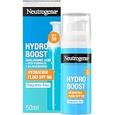 Neutrogena Hydro Boost Hydrating Fluid SPF 50, Face Sun Cream, 50 ml | With Hyaluronic Acid and Niacinamide, Fragrance Free,