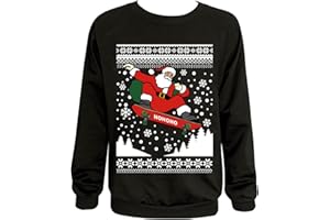 Glimnerize Dziecięca bluza bożonarodzeniowa sweter świąteczny sweter świąteczny nadruk strój świąteczny okrągły dekolt unisex 110-150