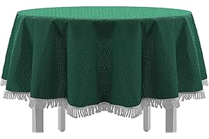 EXKLUSIV HEIMTEXTIL Tovaglia per tavolo da giardino con frange, per tavolo rotondo, ovale, rettangolare, classico, Tessile, verde, 110x140 cm eckig