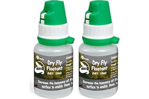 ‎DINGSEN DINGSEN Dry Fly Floatant, Fliegenfischen Zubehör, Fliegenfischen Köder für Trockenfliegen, stellt nasse Fliegen Wieder her, halten Sie Ihre Angelfliegen auf der Oberfläche mit erhöhtem Auftrieb