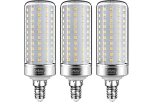 Tebio LED Argento Mais lampadine E14 25W Small Edison Screw Equivalente a 200W 2500LM Non Dimmerabile 3000K Bianca Calda Lampadine a candela, 3 pezzi