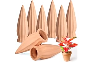 WUJUN Pflanzenbewässerungspfähle, 8 Stück, automatische Pflanzenbewässerung für Urlaub, Pflanzenbewässerungsgeräte, Terrakotta selbstbewässernde für Weinflaschen,für Innen- und Außenpflanzen