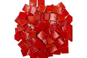 Armena 204150a96 Mosaiksteine zum Basteln Rot 260g 2x2 cm circa 86 Stück, Hochrot