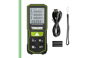 Tracer Laser mäter 100 m (328 fot), bärbar lasermätare med högsynlighetslaser, laseravståndsmätare med batterier och USB-kabel ingår