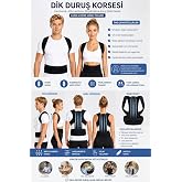 okavango Dik Duruş Korsesi, Dik Duruş Desteği, Kamburluk &Ouml;nleyici Destekleyici Korse Unisex Korse, Dik Durmayı Sağlayan Sırt 