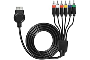 MEIRIYFA Cavo Componente AV PS2 PS3, 1.8M, Nero, Compatibile con PS2/PS3/PS3 Slim